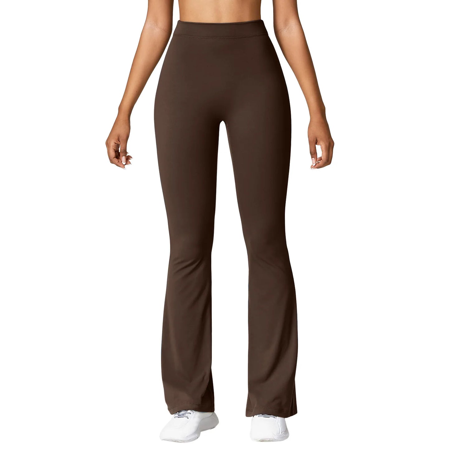 Ora Micro Horn Leggings Women V-back Waist Sports Pants High Waist Push Up Butt Gym Pants Solid Slim Casual Leggings